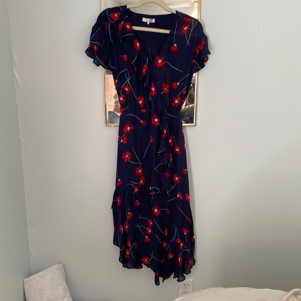 Navy floral midi/maxi dress